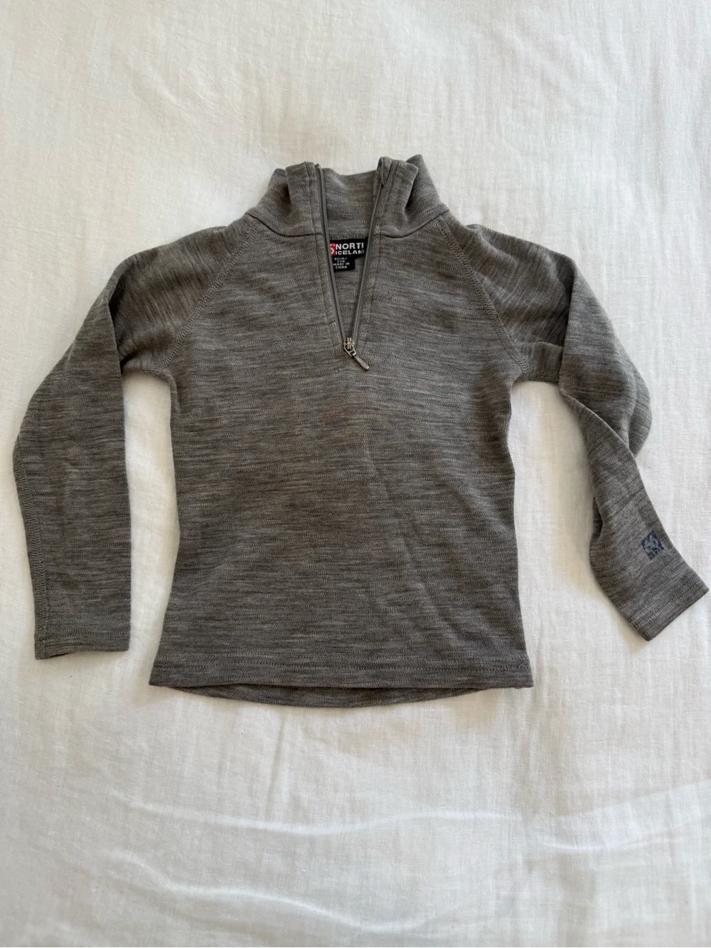 66 North Iceland Valholl Merino Wool Quarter Zip Neck Toddler Base Layer Shirt